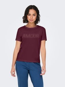 JDY Koszulka w kolorze czerwonym rozmiar: XL. Czerwone bluzki JDY, xl, bez wzorów, bez kołnierzyka, bez ramiączek. Za 37,12 zł.