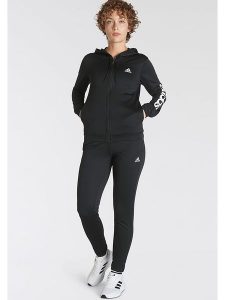 Adidas 2-częściowy strój sportowy w kolorze czarnym rozmiar: XL. Czarne kombinezony ADIDAS, xl, bez wzorów, z dresówki, sportowe, bez kołnierzyka, bez ramiączek. Za 210,81 zł.