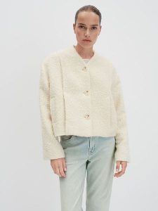 Someday Kurtka pluszowa w kolorze kremowym rozmiar: 40. Brązowe kurtki someday., bez wzorów, z wełny, bez kaptura. Za 217,99 zł.