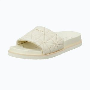 Klapki damskie GANT Mardale. Białe klapki GANT, bez wzorów, z materiału, bez obcasa. Za 189,99 zł.