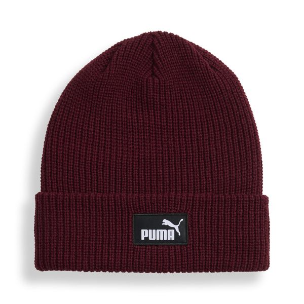 Głęboka czapka beanie Essentials PUMA. Czerwone czapki Puma, bez wzorów, eleganckie. Za 79,00 zł.
