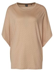 BOSS Koszulka piżamowa 50561029 Beżowy Oversize. Brązowe koszule nocne Boss, bez wzorów, z lyocellu, bez ramiączek. Za 259,99 zł.