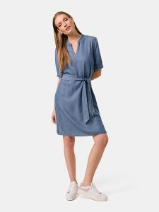 Gerry Weber Sukienka w kolorze niebieskim rozmiar: 40. Niebieskie sukienki Gerry Weber, na co dzień, bez wzorów, z lyocellu, bez kołnierzyka, bez ramiączek, mini, proste. Za 193,70 zł.