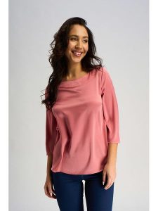 Marks & Spencer Bluzka w kolorze koralowym rozmiar: 47. Czerwone bluzki Marks & Spencer, bez wzorów, bez kołnierzyka, bez ramiączek. Za 48,28 zł.