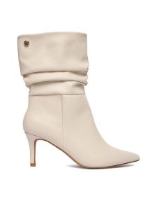 Nine West Botki CEO-SAMIRA-01 Écru. Botki Nine West, bez wzorów, z materiału, bez obcasa, na szpilce, bez zapięcia. Za 299,99 zł.