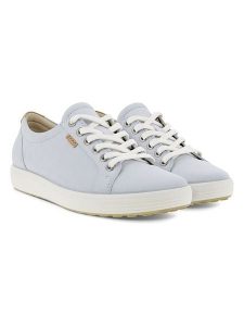 Ecco Skórzane sneakersy w kolorze błękitnym rozmiar: 42. Niebieskie trampki ecco, bez wzorów, bez zapięcia. Za 365,82 zł.