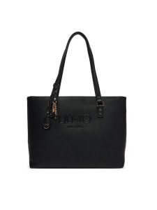 Liu Jo Torebka AA6321 ES029 Czarny. Czarne shopper bag Liu Jo, bez wzorów, ze skóry, bez dodatków. Za 599,99 zł.