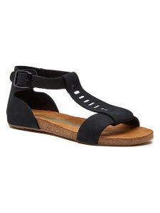 Comfortfusse Skórzane sandały w kolorze antracytowym rozmiar: 41. Czarne sandały Comfortfüße, bez wzorów, ze skóry, z otwartym noskiem, bez obcasa, bez zapięcia. Za 239,99 zł.