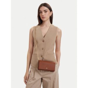 Torebka LAUREN RALPH LAUREN. Brązowe torebki klasyczne Lauren Ralph Lauren, bez wzorów, bez dodatków. Za 689,99 zł.