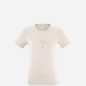 Koszulka damska z krótkim rękawem Millet Ubic Light Ts Ss W active Fit. Brązowe bluzki Millet, s, bez wzorów, z meshu, sportowe, bez kołnierzyka, bez ramiączek. W wyprzedaży za 92,65 zł.