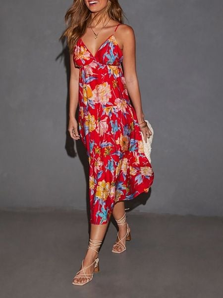 Milan Kiss Sukienka w kolorze czerwonym ze wzorem rozmiar: S. Czerwone sukienki Milan Kiss, na imprezę, s, bez wzorów, bez kołnierzyka, bez ramiączek, midi. Za 170,07 zł.