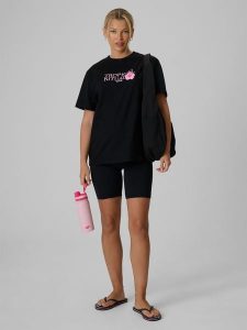 4F Legginsy kolarki dzianinowe damskie - czarne XS. Czarne legginsy 4f, bez wzorów, z dzianiny. Za 79,99 zł.