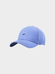 4F Czapka z daszkiem strapback uniseks - niebieska L/XL. Niebieskie czapki 4f, bez wzorów, z bawełny, klasyczne. W wyprzedaży za 29,99 zł.