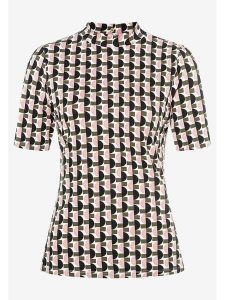 More & More Koszulka w kolorze oliwkowo-jasnoróżowym rozmiar: 42. Brązowe bluzki More & More, bez wzorów, bez kołnierzyka, bez ramiączek. Za 73,93 zł.