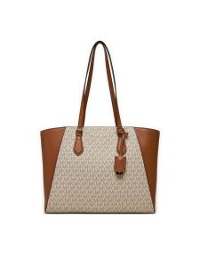 MICHAEL Michael Kors Torebka Taryn 30F4GTBT7B Beżowy. Brązowe shopper bag MICHAEL Michael Kors, bez wzorów, ze skóry, bez dodatków. Za 759,99 zł.