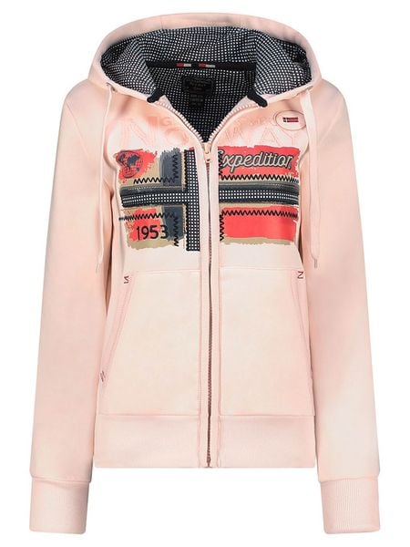 Geographical Norway Bluza "Farlotte" w kolorze jasnoróżowym rozmiar: S. Różowe bluzy Geographical Norway, s, z aplikacjami, bez kaptura. Za 135,17 zł.