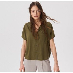 Koszula z krótkim rękawem - Khaki. Koszule marki Sinsay. Za 39,99 zł.