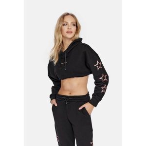Bluza fitness damska Cardio Bunny Stars. Czarne bluzy Cardio Bunny, l, bez wzorów, bez kaptura. Za 119,00 zł.