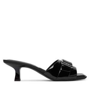 Klapki DKNY. Czarne klapki DKNY, bez wzorów, bez obcasa. Za 461,99 zł.