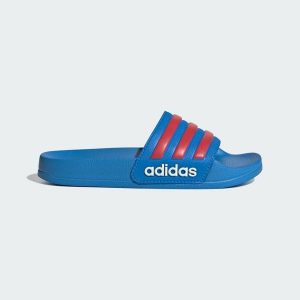 Klapki Adilette Shower. Białe klapki ADIDAS, bez wzorów, bez obcasa. Za 109,00 zł.