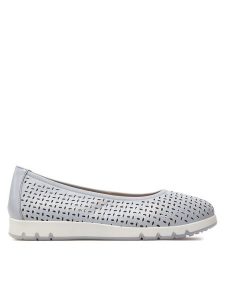 Caprice Baleriny 9-22551-42 Niebieski. Niebieskie balerinki Caprice, bez wzorów, ze skóry, bez obcasa, bez zapięcia. Za 203,99 zł.