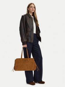 LOVE MOSCHINO Torebka JC4271PP0OKJ0200 Brązowy. Brązowe shopper bag LOVE MOSCHINO, bez wzorów, ze skóry, bez dodatków. Za 786,99 zł.