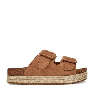 Espadryle DeeZee. Brązowe espadryle DeeZee, bez wzorów, bez obcasa. Za 83,99 zł.