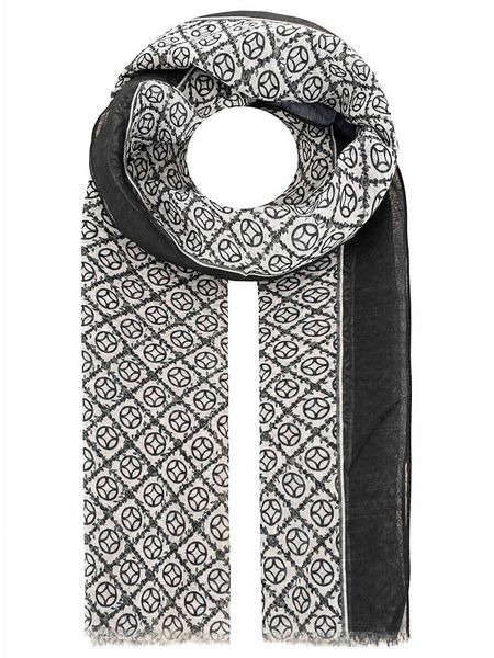 Zwillingsherz Szal-koło "Geometrisches Karo" w kolorze biało-czarnym - 180 x 83 cm rozmiar: onesize. Czarne szaliki Zwillingsherz, bez wzorów, z materiału. Za 106,38 zł.
