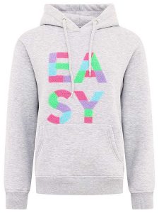 Zwillingsherz Bluza "EASY" w kolorze szarym rozmiar: S/M. Szare bluzy Zwillingsherz, m, z aplikacjami, z kapturem. Za 215,45 zł.