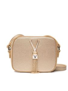 Valentino Torebka Divina VBS1R409G Złoty. Żółte listonoszki Valentino, bez wzorów, ze skóry, bez dodatków. Za 209,99 zł.