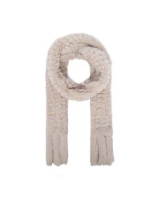 Guess Szalik W4BZ99 WGU30 Beżowy jasny. Brązowe rękawiczki Guess, z aplikacjami, z poliesteru. Za 344,99 zł.