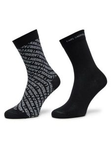 KARL LAGERFELD Skarpety długie 246W6002 Czarny. Czarne skarpetki KARL LAGERFELD, bez wzorów, z bawełny. Za 109,99 zł.