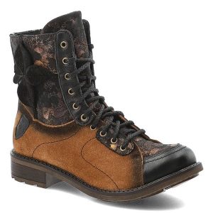 Rude Botki Maciejka Stylowe Obuwie Damskie Premium. Brązowe botki Maciejka, bez wzorów, z jeansu, bez obcasa, na obcasie, bez zapięcia. Za 467,99 zł.