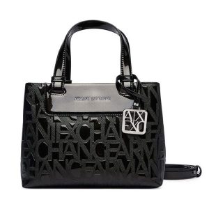 Torebka Armani Exchange. Czarne torebki klasyczne Armani Exchange, bez wzorów, bez dodatków. Za 589,99 zł.