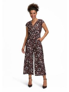 BETTY & CO Kombinezon w kolorze czarno-brązowym rozmiar: 40. Brązowe kombinezony Betty & Co, bez wzorów, bez kołnierzyka, bez ramiączek. Za 98,95 zł.
