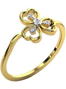 Vittoria Jewels Złoty pierścionek z diamentami rozmiar: 59. Żółte pierścionki Vittoria Jewels, z diamentem, złote. Za 556,99 zł.