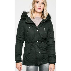 Tally Weijl - Parka. Czarne kurtki marki TALLY WEIJL, z bawełny. W wyprzedaży za 159,90 zł.