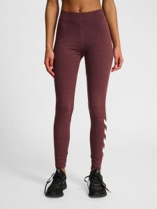 Legginsy wysoki stan z logo dla kobiet Hummel Pulse. Czerwone legginsy Hummel, bez wzorów, z bawełny, z podwyższonym stanem. Za 151,00 zł.