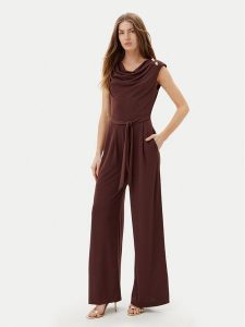 Rinascimento Kombinezon CFC0123484003 Brązowy Regular Fit. Brązowe kombinezony Rinascimento, l, bez wzorów, z syntetyku, bez kołnierzyka, bez ramiączek. Za 399,99 zł.