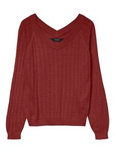Vero Moda Sweter w kolorze bordowym rozmiar: S. Czerwone swetry oversize Vero Moda, s, bez wzorów, bez ramiączek. Za 96,60 zł.