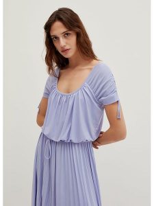 STEFANEL Sukienka w kolorze lawendowym rozmiar: S. Różowe sukienki Stefanel, s, bez wzorów, bez kołnierzyka, bez ramiączek, maxi. Za 144,58 zł.