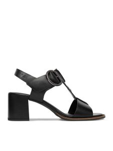 Beverly Hills Polo Club Sandały EO-WB-ISOLDE-09 Czarny. Czarne sandały Beverly Hills Polo Club, bez wzorów, ze skóry, bez obcasa, na słupku, bez zapięcia. Za 369,99 zł.