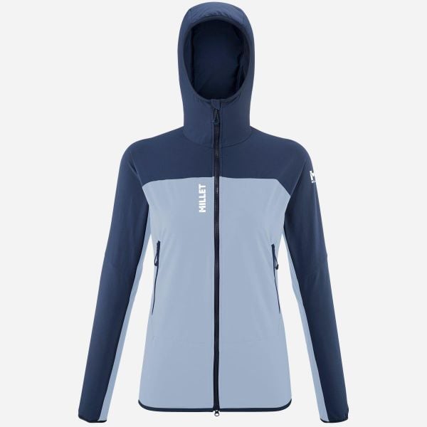 Kurtka damska softshell MILLET W Fusion Xcs Hoodie niebieski. Niebieskie kurtki Millet, m, bez wzorów, z softshellu, bez kaptura. Za 539,99 zł.