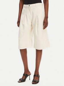 PINKO Bermudy Pascal 105245 A2M8 Beżowy Relaxed Fit. Brązowe szorty Pinko, bez wzorów, z bawełny. Za 539,99 zł.