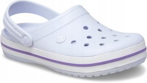 Crocs Damskie Buty Chodaki Klapki Crocband 11016 Clog. Białe klapki Crocs, bez wzorów, z materiału, bez obcasa. Za 289,99 zł.