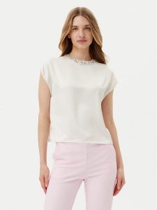 Imperial Bluzka RIC3JBA Écru Regular Fit. Bluzki Imperial, xs, bez wzorów, z syntetyku, bez kołnierzyka, bez ramiączek. Za 199,99 zł.