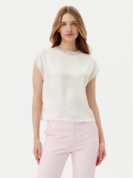 Imperial Bluzka RIC3JBA Écru Regular Fit. Bluzki Imperial, xs, bez wzorów, z syntetyku, bez kołnierzyka, bez ramiączek. Za 179,99 zł.