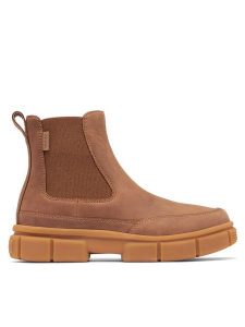 Sorel Sztyblety Explorer Strt 2078061242 Brązowy. Brązowe botki Sorel, bez wzorów, z nubiku, bez obcasa, na płaskiej podeszwie, bez zapięcia. Za 469,99 zł.