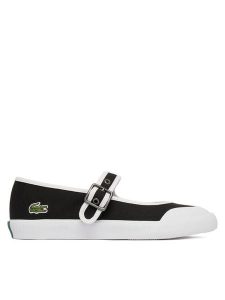 Lacoste Baleriny Mary-J 51SFA0134 Czarny. Czarne balerinki Lacoste, bez wzorów, z materiału, bez obcasa, bez zapięcia. Za 289,99 zł.