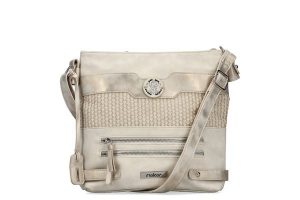 RIEKER H1346-92 beige combination, torebka damska. Brązowe torebki klasyczne Rieker, bez wzorów, ze skóry ekologicznej, bez dodatków. Za 174,93 zł.